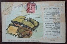 CPA FANTAISIE - Les Cartes postales Porte-Bonheur - Le sou percé