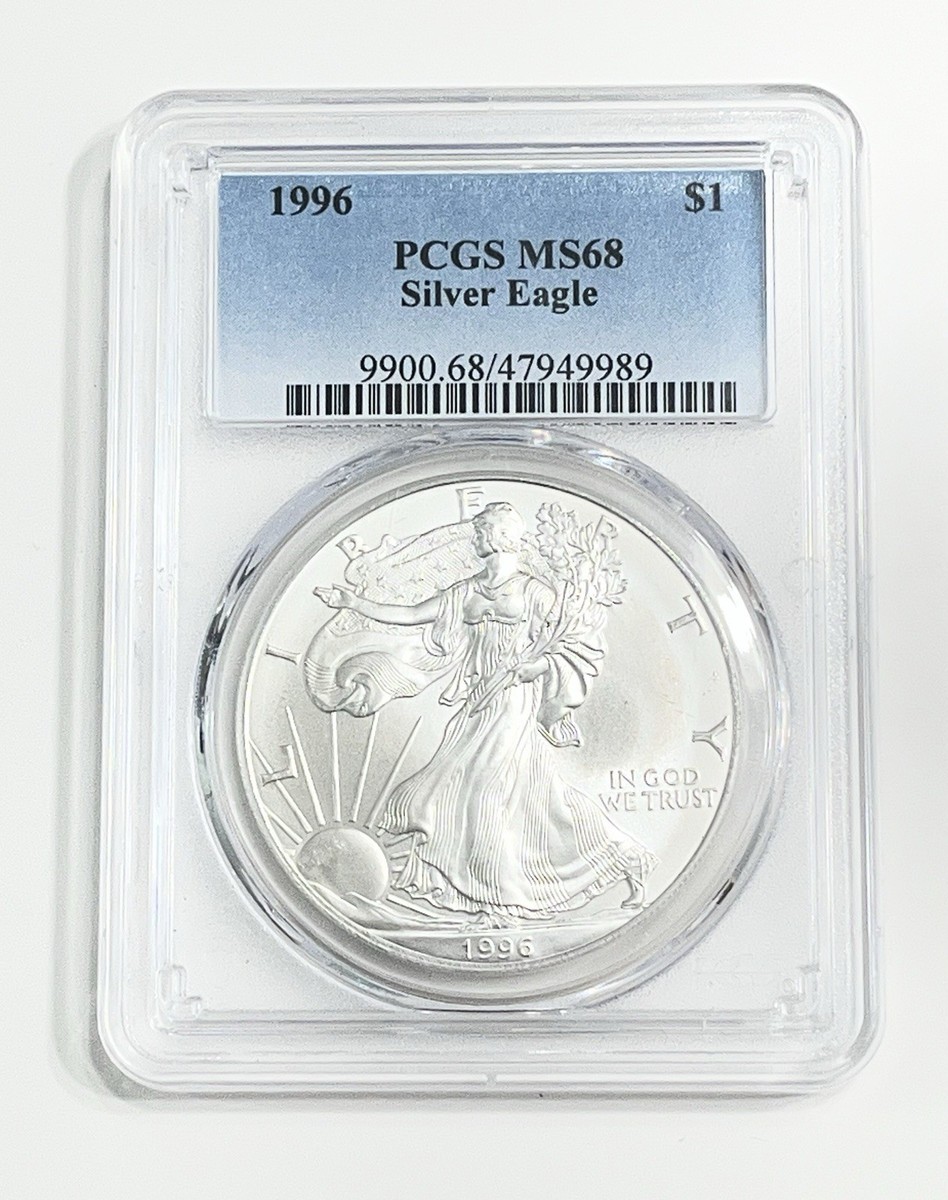 1996 American Silver Eagle ASE 1oz 999 Silver PCGS MS69 Milk Spots