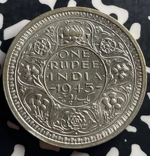 1945 India 1 Rupee Lot#T8985 Silver!