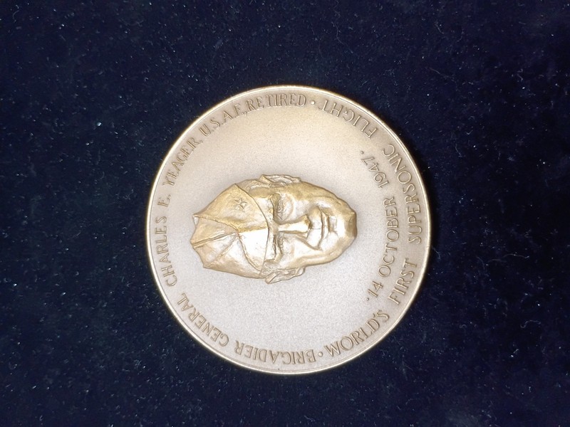 Charles E. Yeager Bronze Commemorative Medal - 14 Oct 1947 Bell X-1 Flight