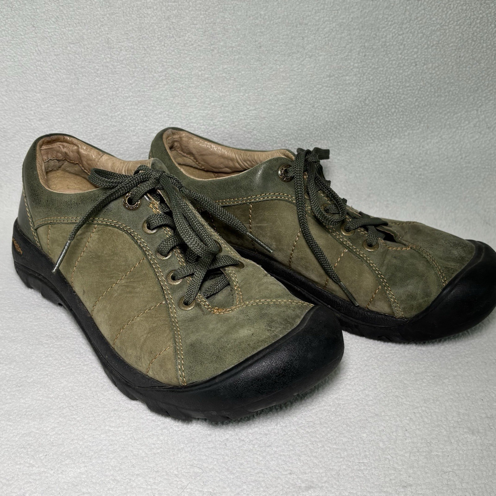 Scarpe Keen Presidio in pelle Wms 7 5 verdi casual stringate comode sneaker da trekking