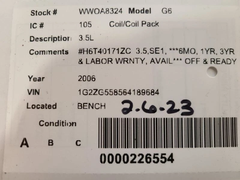 Bobina/encendedor para furgoneta Express 1500 08-14 1669007 Foto 3 de 3