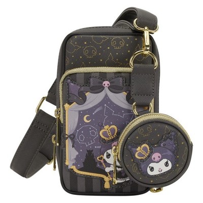 Loungefly Sanrio Kuromi 20th Anniversary Handy Umhängetasche mit Münztasche