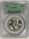 1953 P Franklin Half Dollar PCGS MS64 FBL Silver Coin 50C US Mint Green Holder