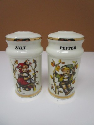Vintage MJ Hummel ARS AG Salt & Pepper Shakers with Stoppers Japan Danbury Mint