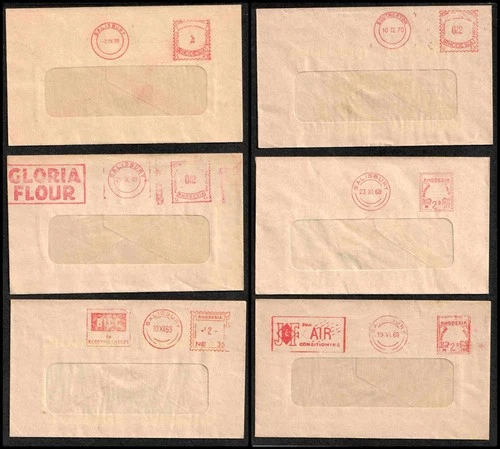 Rhodesia 1960 's - 6 Commercial Prepaid Covers Unused T723