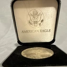 U.S. Mint American Eagle 1 oz Silver Coin 0.999 Fineness in Display Case