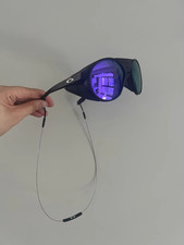 Oakley CLIFDEN OO9440 Matte Black Purple Lens Sunglass New