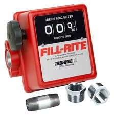 Fill-Rite 807C1 Mechanical Flowmeter, Aluminum, 1 In Fnpt, 5-20 Gpm