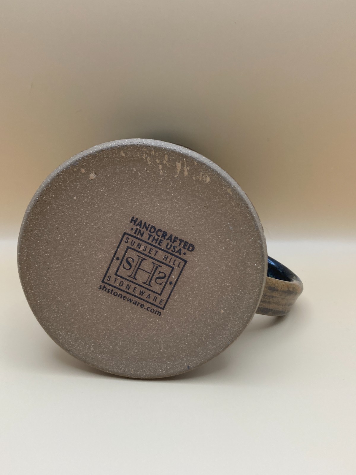 Sunset Hill Stoneware Levin's Grove Pottery Two Colored Mug Vintage