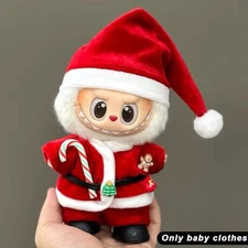 Labubu Clothes Santa Outfit Christmas Costume For 17cm (No Doll)