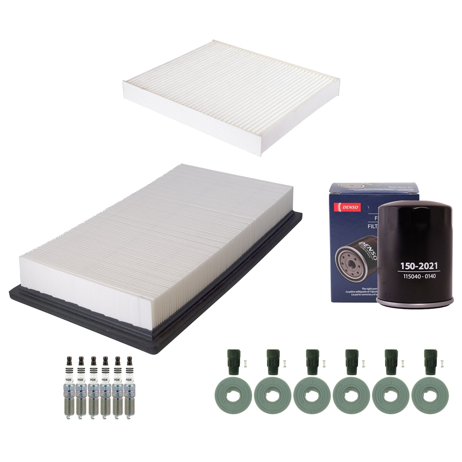 Denso Tune Up Kit NGK 6 Spark Plugs  Boots Kit for Flex MKT Taurus V6 GAS R W