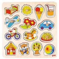 Steckpuzzle Schaukelpferd, Ball, ... | Goki | Spiel | 57576 | Deutsch | 2025