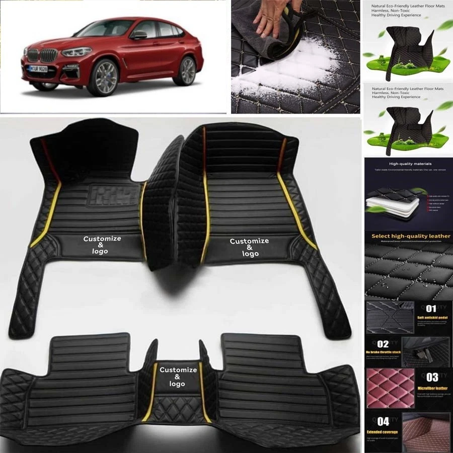 For BMW X1 Car Floor Mats Luxury Waterproof Carpets Liners Interior Auto Foto 3 de 4
