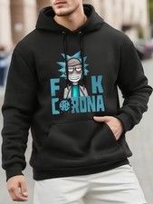 Rick And Morty Funny Pattern Printed Hoodie Official Rick and Morty Character