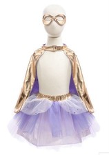 Great Pretenders Superduper Tutu , Cape, Mask Purple - Size 4-6 New