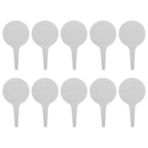 50pz Etichette Rotonde in Metallo per Piante Marcatori Giardinaggio Acciaio Inox Etichette Inserte - Foto 1 di 12