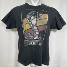 Shelby Cobra Snake Logo Dark Charcoal Heather T-Shirt Men's MEDIUM