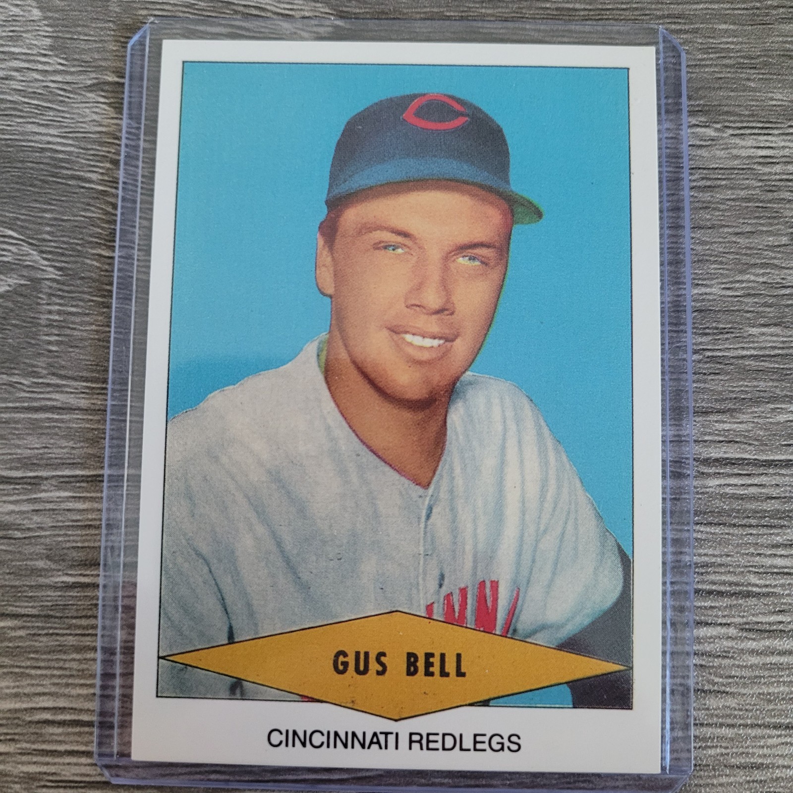 Reprint Gus Bell Cincinnati Redlegs Ex Cond Free Ship!
