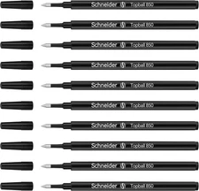 Rollerball Refill Black Fine - Smooth Writing Pack of 10 Rollerball Refills Desi