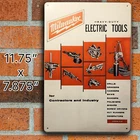 Milwaukee Electric Tools Tin Sign 12"x8" Wall Decor – Vintage Contractor Art