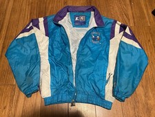 Vintage 90s Starter Charlotte Hornets NBA Men’s Windbreaker Jacket Size XL
