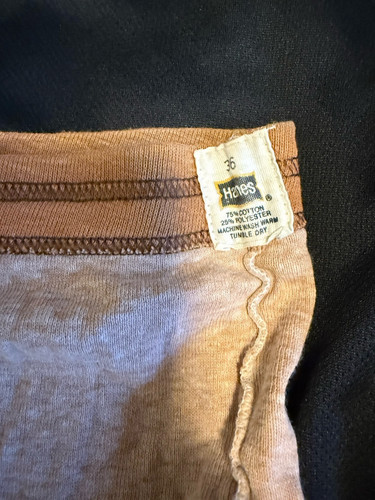 Vintage 1970s Hanes Men’s Ringer Briefs Rare Collector’s Piece Size 36 Tan - Picture 5 of 5
