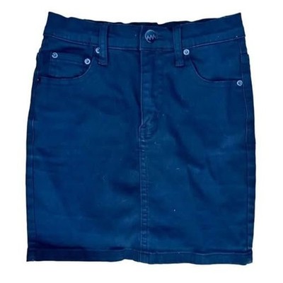 Zee Gee Why black denim mini skirt, size 2-4