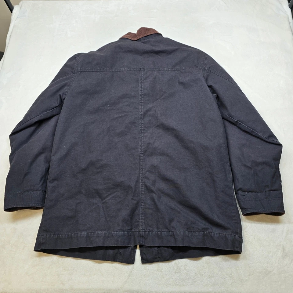 Abrigo Cabelas Granero Para Hombres LT Grande Alto Azul Marino Cuello de Cordón Trabajo Utilidad Chaqueta Foto 3 de 4