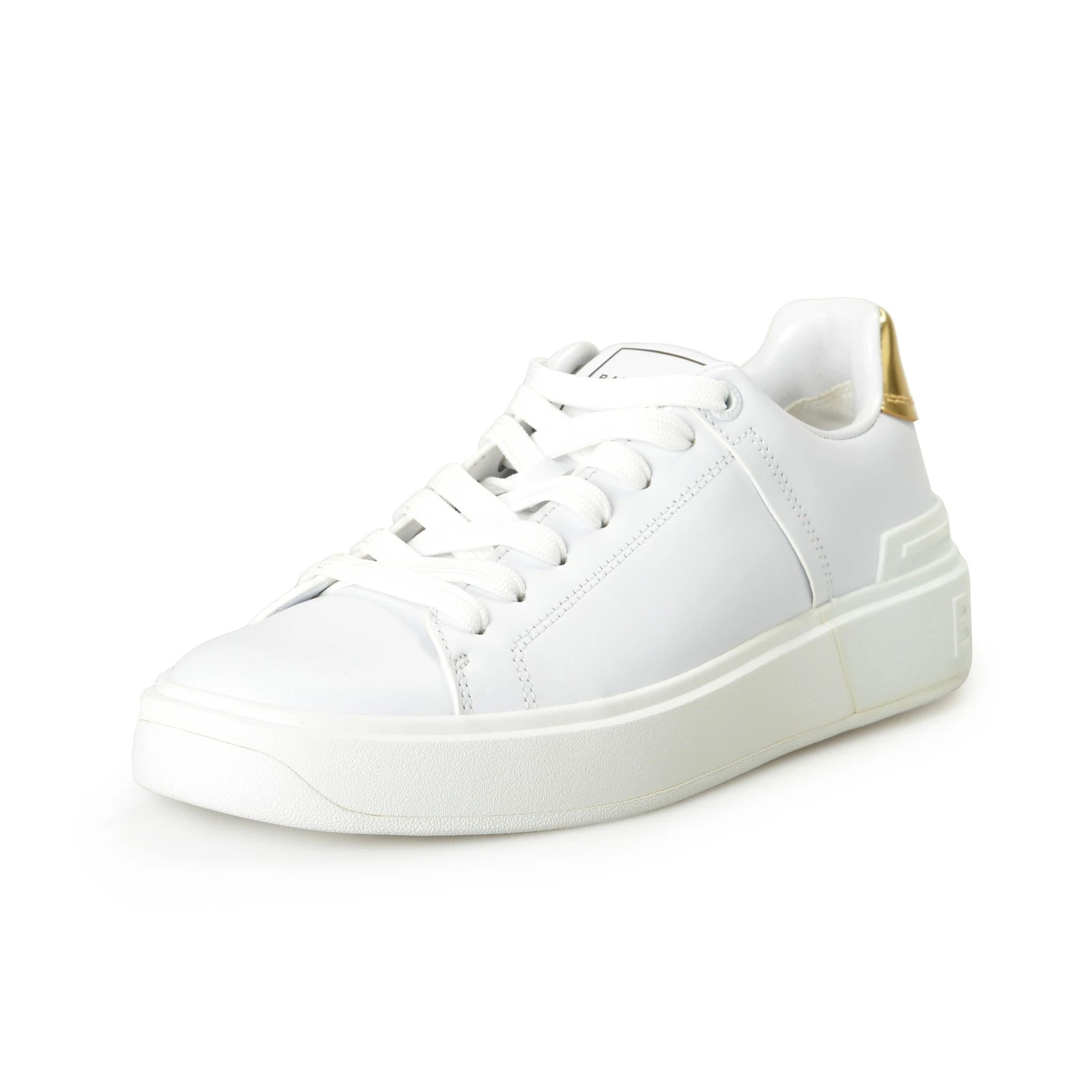 Balmain — Balmain Women's "B COURT" Leather Athletic Sneakers Shoes US 7 EUR 37