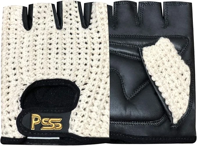 Prime Leather PSS Mitaines Gants Cuir Filet Mailles Homme Femme Vélo Cyclisme Co - Photo 1/1