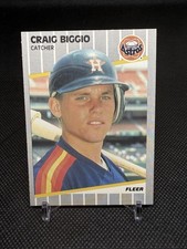 1989 Fleer Craig Biggio Rookie Card RC #353 Houston Astros Hall of Fame. rookie card picture