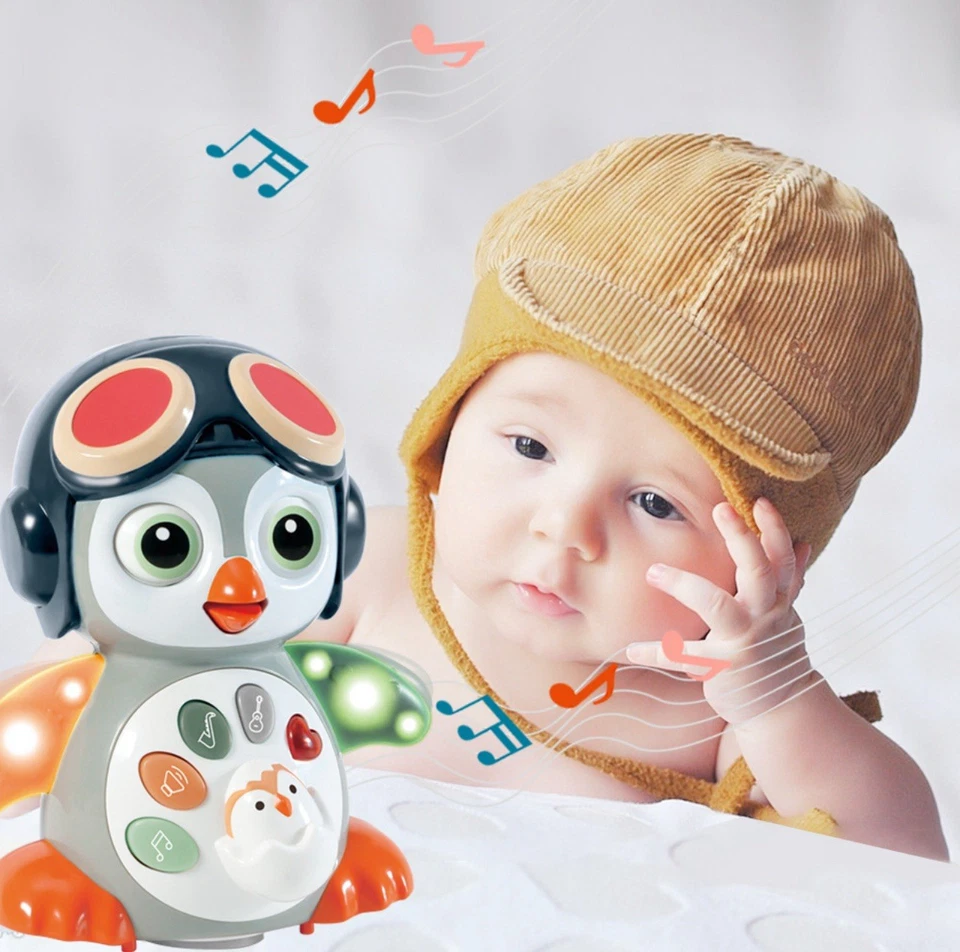 Juguetes para bebés 6-12 meses, juguetes para gatear pingüinos para bebés, tiempo boca abajo para bebés, regalos  Foto 3 de 4