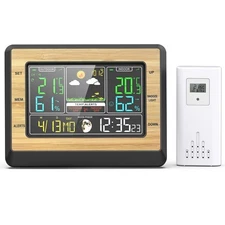 Weather Station 6 Inch Color Screen Digital Temperature Humidity Meter