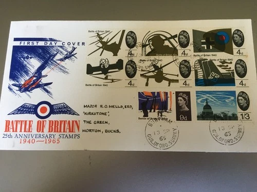 GB STAMPS RARE FIRST DAY COVER 1965 BATTLE OF BRITAIN BURPHAM GUILDFORD