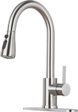 Brushed Nickel Kitchen Faucet Pull Down Sprayer SUS 304 Stainless Steel