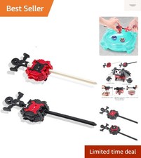 2 Pack Burst Launchers, Right/Left-Spin Launcher, Gyro LauncherBlack Red