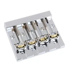 High Mass 4 String Bass Bridge for Electric Bass Replacement Chrome