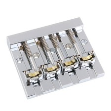 High Mass 4 String Bass Bridge for Electric Bass Replacement Chrome