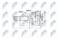 NTY Gelenksatz Antriebswelle NPZ-NS-080 FüR Almera Nissan N16 2 Hatchback Dci