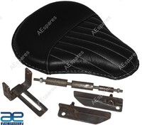 Solo Fahrersitz Vorne Leder Schwarz FüR Royal Enfield New Classic Reborn 350 @Re
