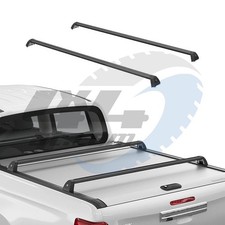 Ford Ranger Wildtrak 2012-2022 Mountain Top Roll Black Cross Bars