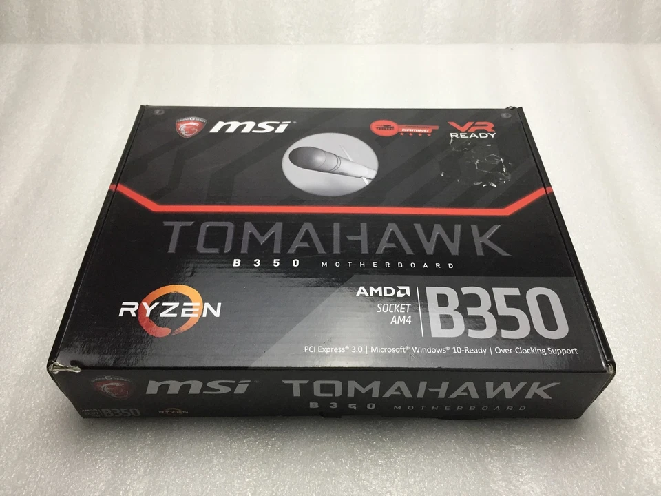 MSI AMD Ryzen B350 TOMAHAWK ATX Gaming Motherboard - Desktop 2000 Ready NOB - Image 2 of 4