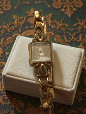 Montre mécanique femme ancienne vintage à restaurer, plaqué or, rétro collection