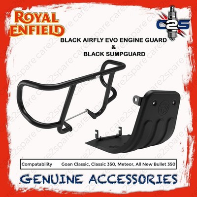 Royal Enfield Reborn Classic 350 Meteor 350 Black Evo Engine Guard & Sumpguard