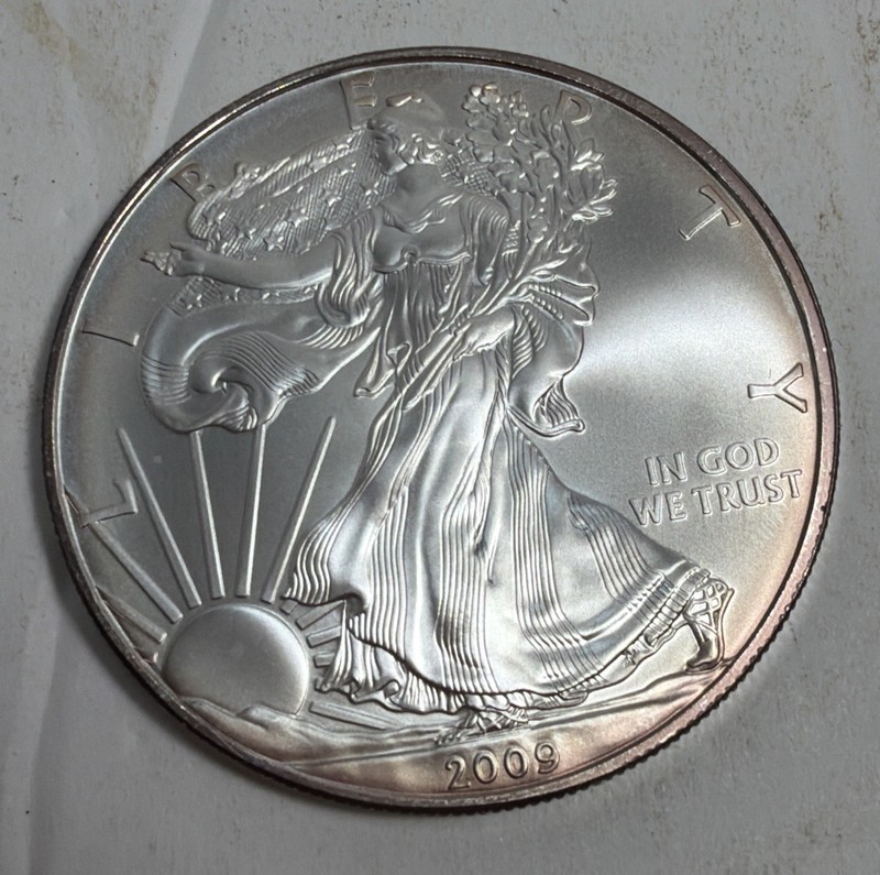 2009 America United States $1  "Silver Eagle"  1 oz Silver  ~ NICE TONING