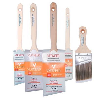 5 Pack Angle Brushes in Assorted Sizes for All Latex and Oil Paints & Stains