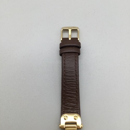 Anne Klein Watch Womens 34mm Gold Dial Brown Leather Band New Battery - Picture 9 of 16