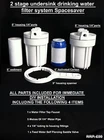 Undersink Drinking Water Filter System Spacesaver removes chlorine,heavy metals