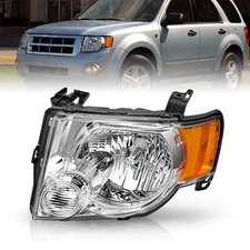 For 2008 2009 2010 2011 2012 Ford Escape SUV Chrome Driver Side Headlight Lamp